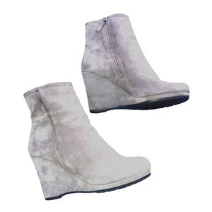 PRADA Like new! PRADA gray wedge suede booties!!!! Believed to be never worn ❤️